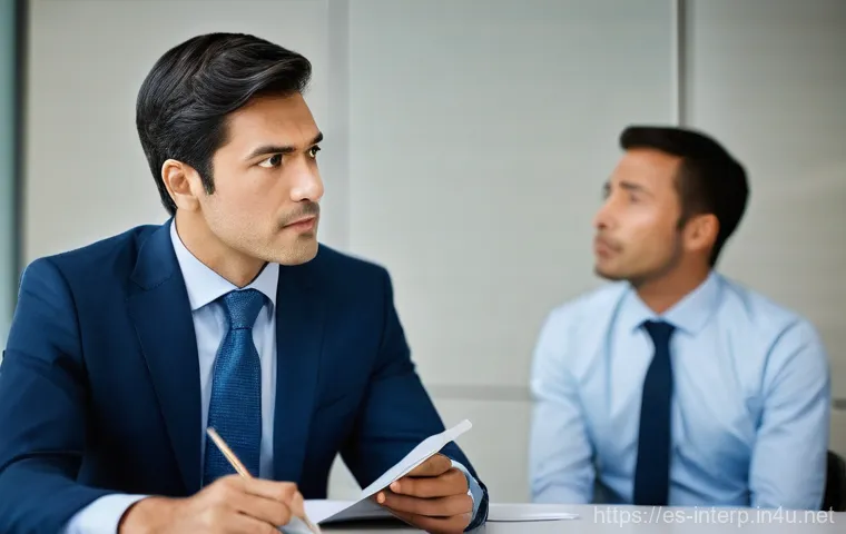 통역사 실무 지침 - **Prompt:** "A highly focused professional interpreter, female, in her early 30s, is seated at a wel... 통역사 실무 지침 - **Prompt:** "A highly focused professional interpreter, female, in her early 30s, is seated at a wel...