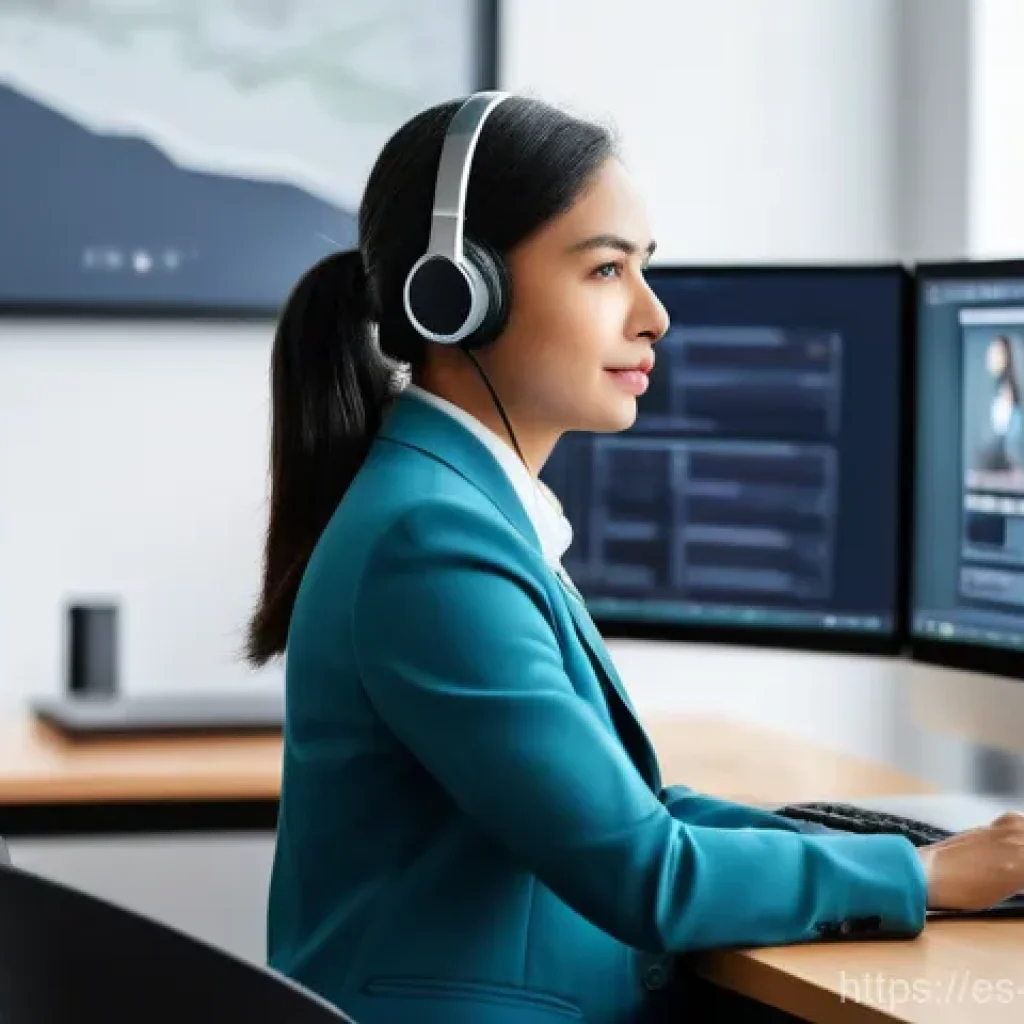 국제통역사 대학교 전공 선택 - **Prompt:** A diverse female interpreter (e.g., of Latina descent) in her late 20s or early 30s, pro...